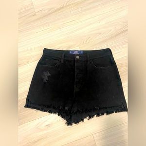 Hollister Black Denim Shorts (Size 28)